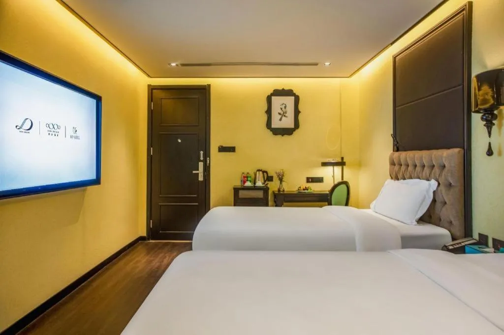 Bed in Xana Hotelle Beijing Olympic Park South Lishuiqiao Metro Station