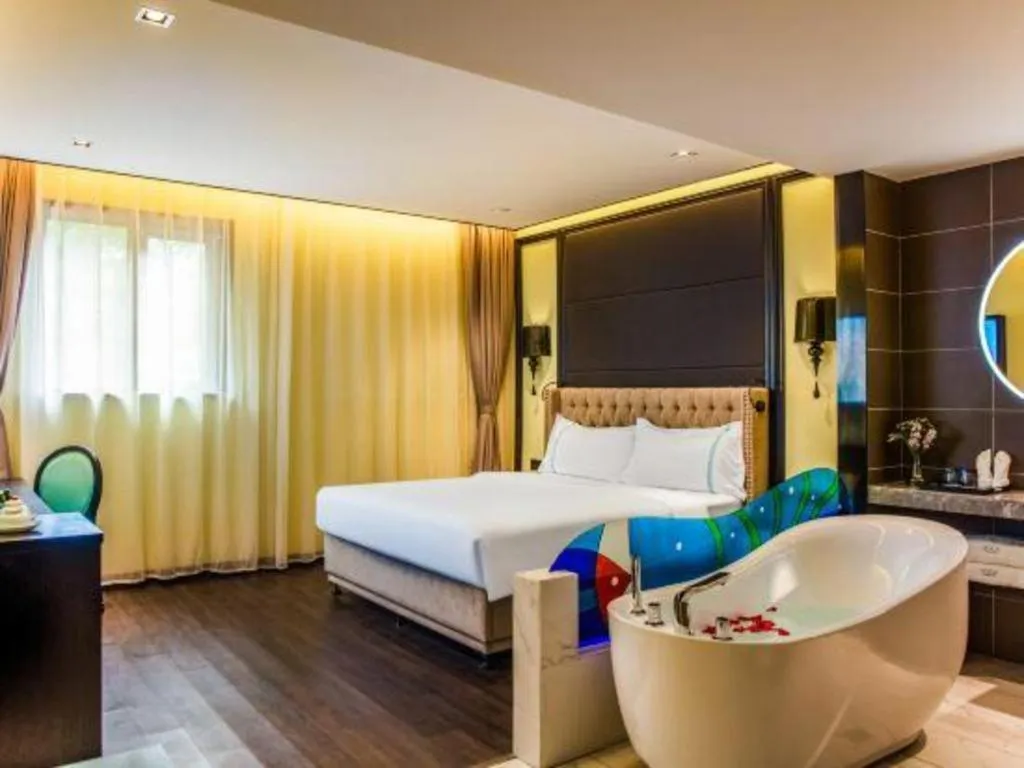 Bed in Xana Hotelle Beijing Olympic Park South Lishuiqiao Metro Station