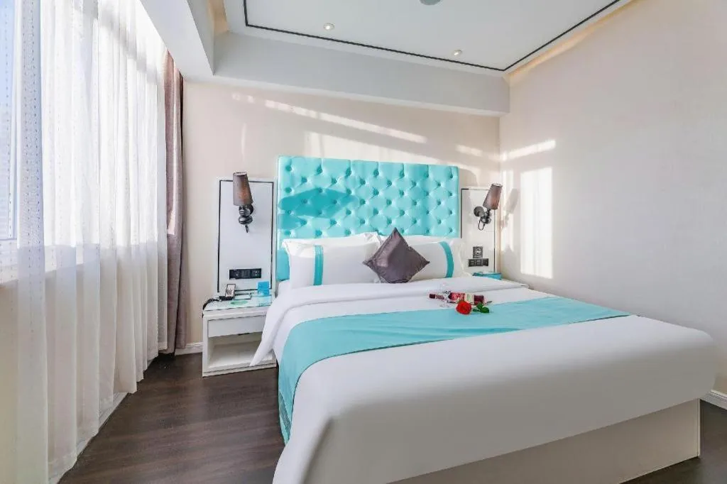 Bed in Xana Hotelle Shijiazhuang Zhongchu Plaza Shizhuang Metro Station