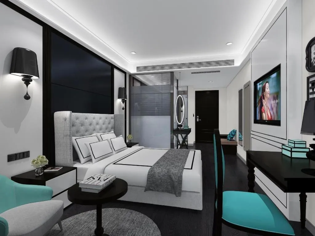 Bed in Xana Hotelle Shijiazhuang Zhongchu Plaza Shizhuang Metro Station