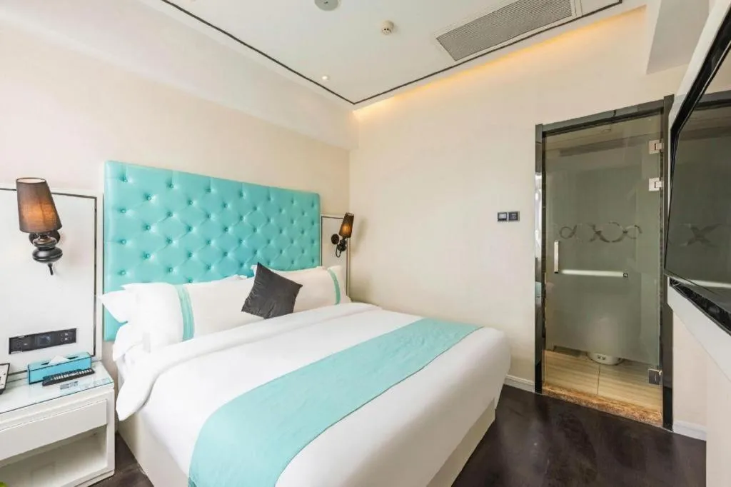 Bed in Xana Hotelle Shijiazhuang Zhongchu Plaza Shizhuang Metro Station