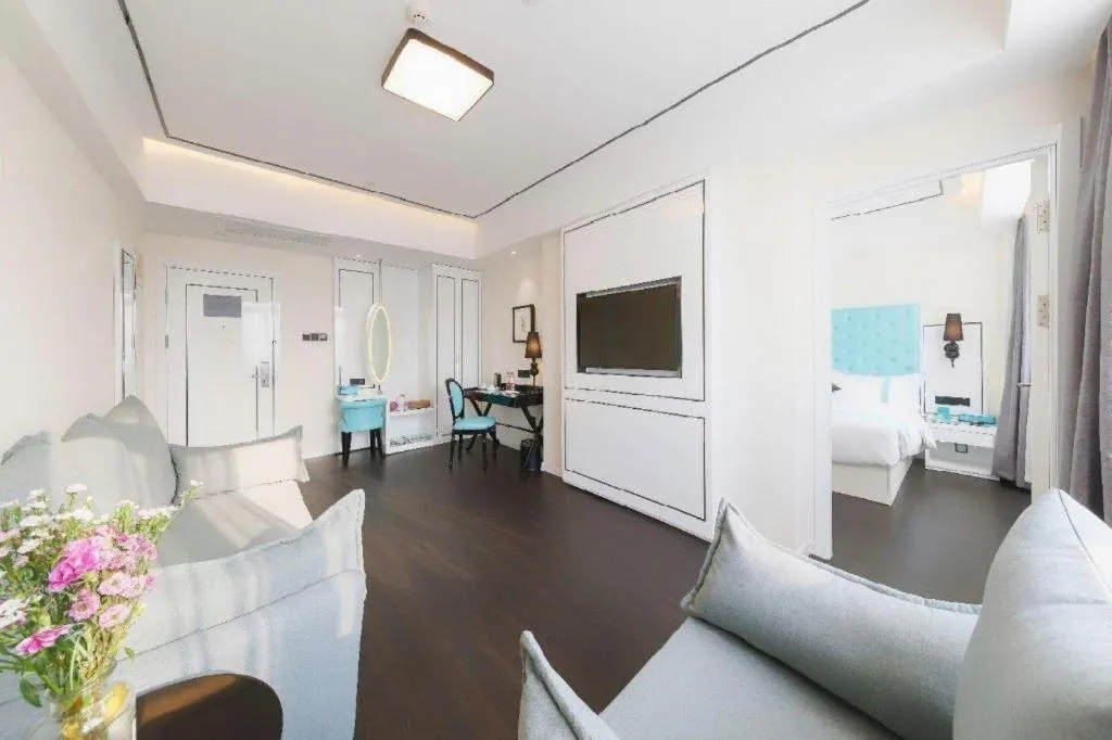 Bed in Xana Hotelle Shijiazhuang Zhongchu Plaza Shizhuang Metro Station