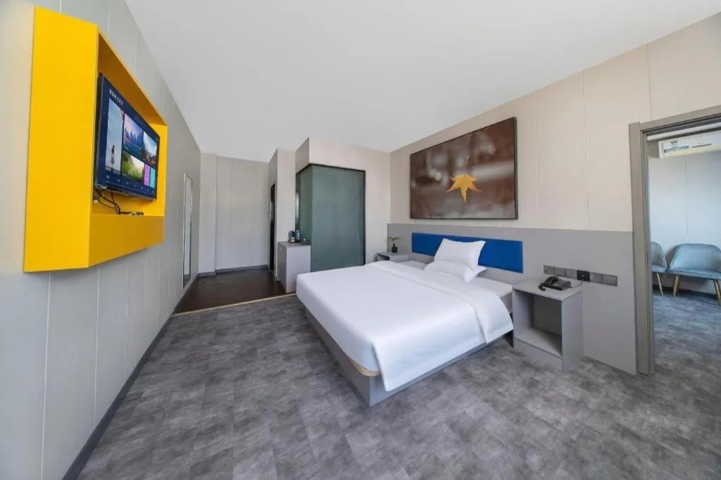 Bed in 7 Days Inn Tai'an Dongpingxi Hualian