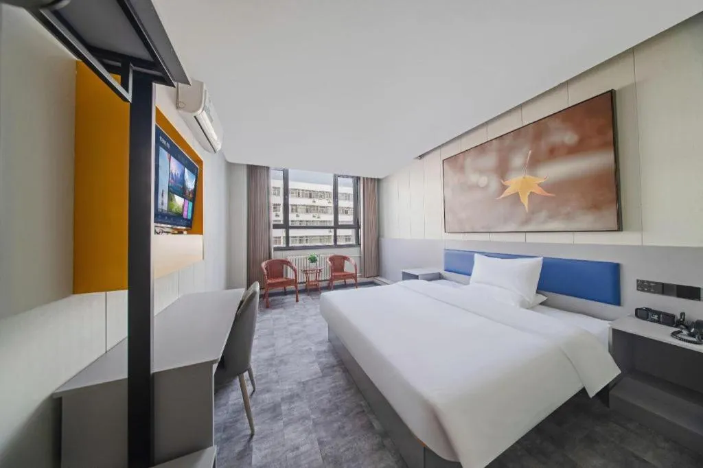 Bed in 7 Days Inn Tai'an Dongpingxi Hualian