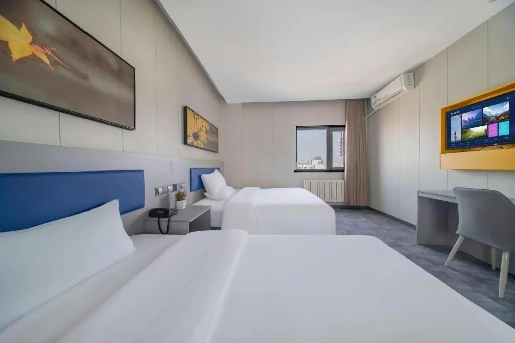 Bed in 7 Days Inn Tai'an Dongpingxi Hualian