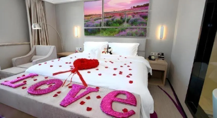 Bed in Lavande Hotels Changzhi City God Temple