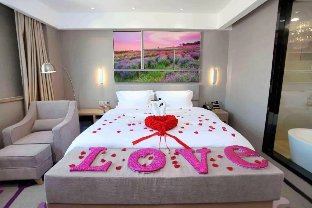 Bed in Lavande Hotels Changzhi City God Temple