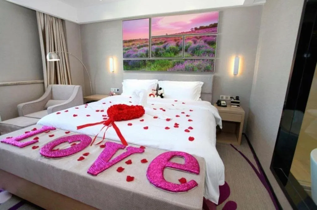 Bed in Lavande Hotels Changzhi City God Temple