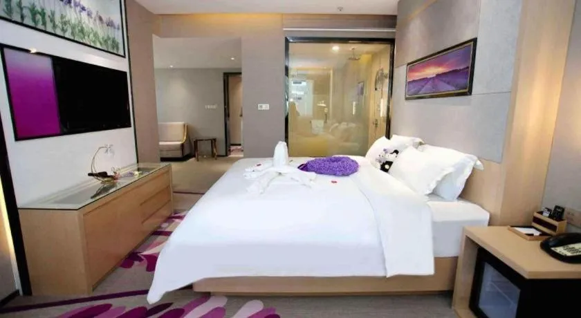 Bed in Lavande Hotels Changzhi City God Temple