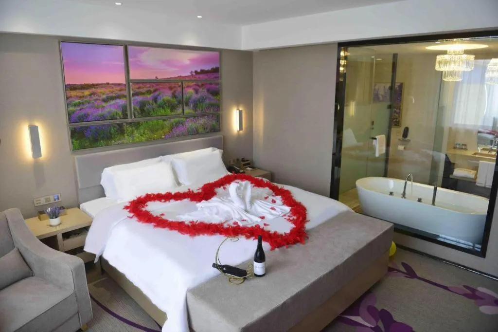 Bed in Lavande Hotels Changzhi City God Temple