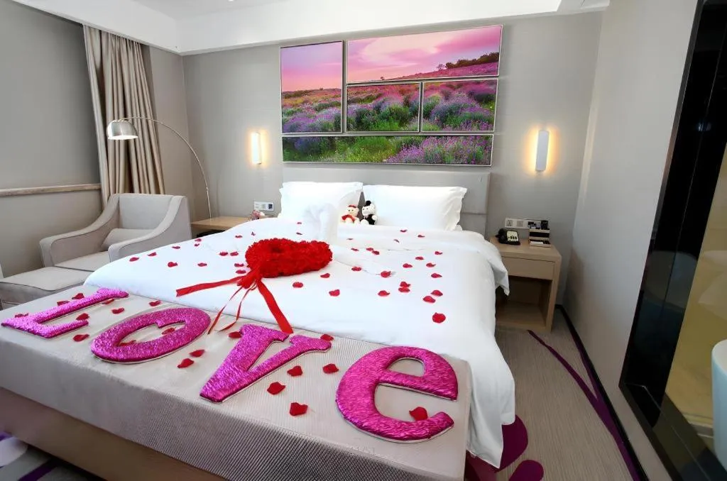 Bed in Lavande Hotels Changzhi City God Temple