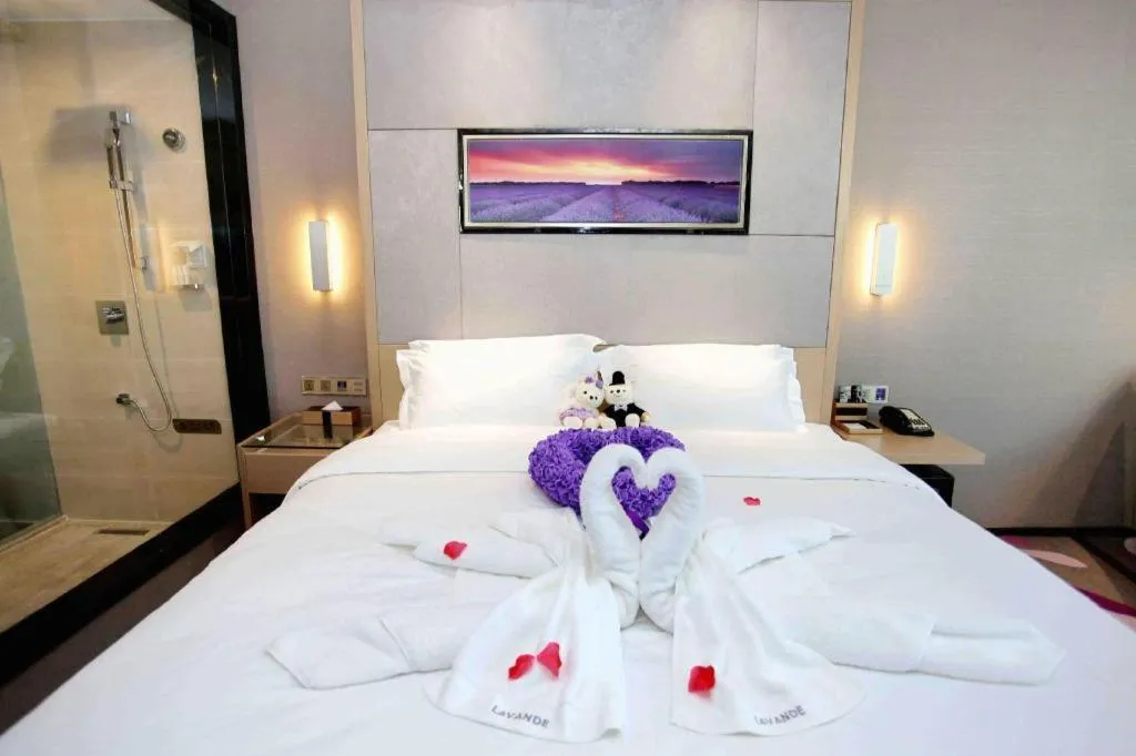 Bed in Lavande Hotels Changzhi City God Temple