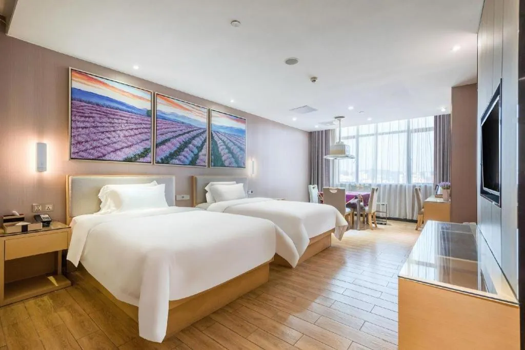 Bed in Lavande Hotels Guangzhou Jiahe Wanggang Metro Station Junhe Avenue