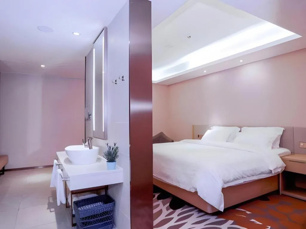 Bed in Lavande Hotels Harbin Railway Station Zhanqian Square