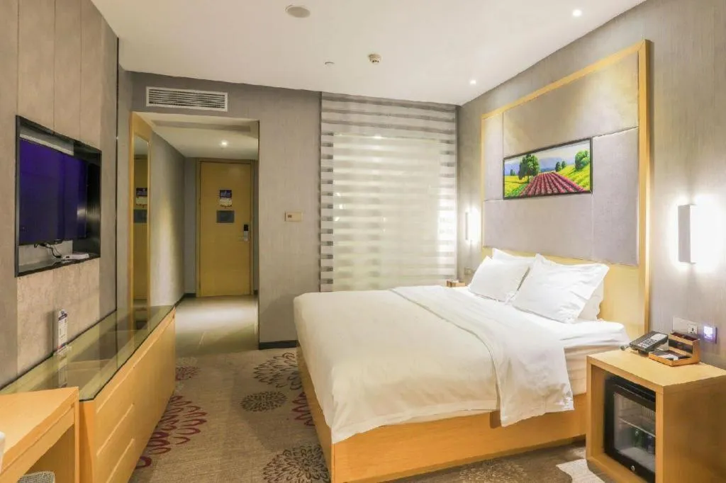 Bed in Lavande Hotels·Wuhan Fanhai CBD