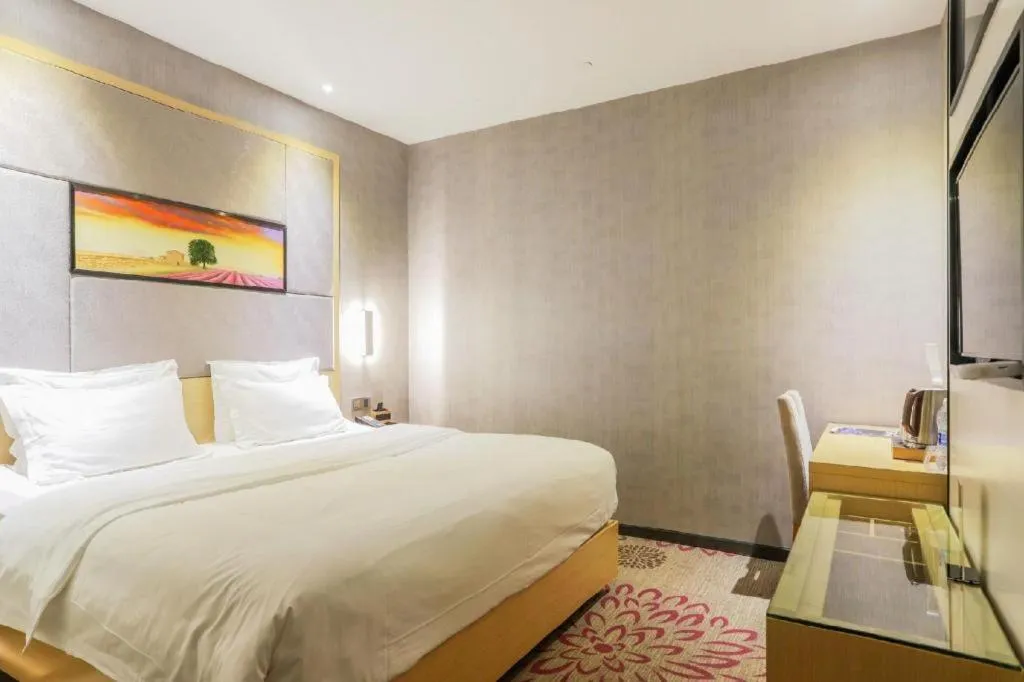 Bed in Lavande Hotels·Wuhan Fanhai CBD