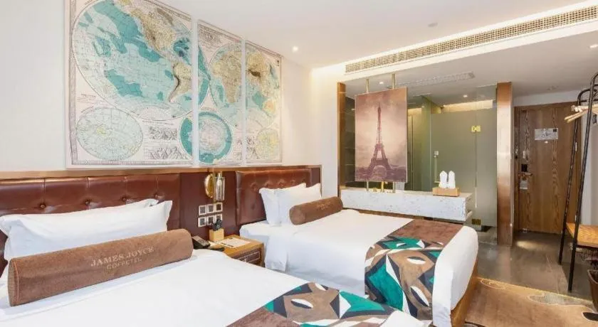 Bed in James Joyce Coffetel·Shanghai Zhuanqiao Wanda Plaza