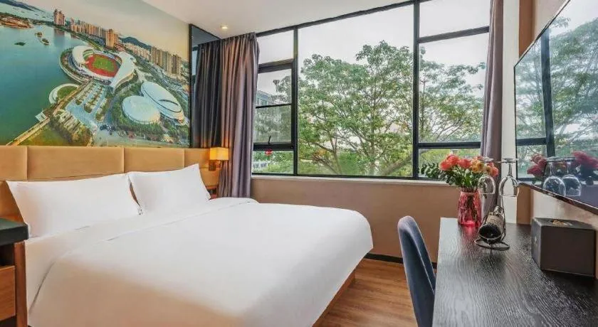 Bed in Chonpines Hotel North Xiamen Station Jimei University