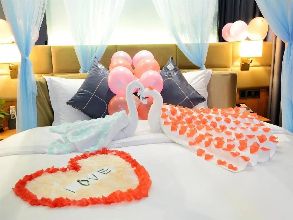 Bed in Chonpines Hotel North Xiamen Station Jimei University