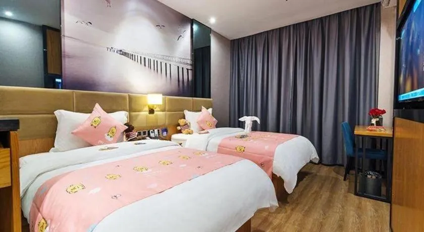 Bed in Chonpines Hotel North Xiamen Station Jimei University