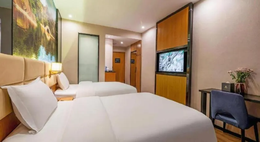 Bed in Chonpines Hotel North Xiamen Station Jimei University