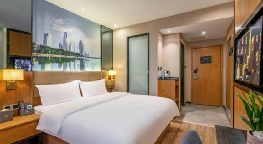 Bed in Chonpines Hotel North Xiamen Station Jimei University