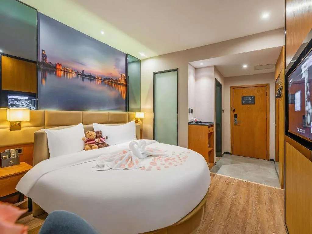 Bed in Chonpines Hotel North Xiamen Station Jimei University