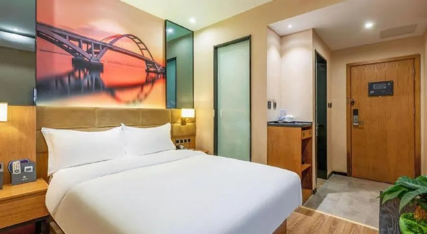 Bed in Chonpines Hotel North Xiamen Station Jimei University