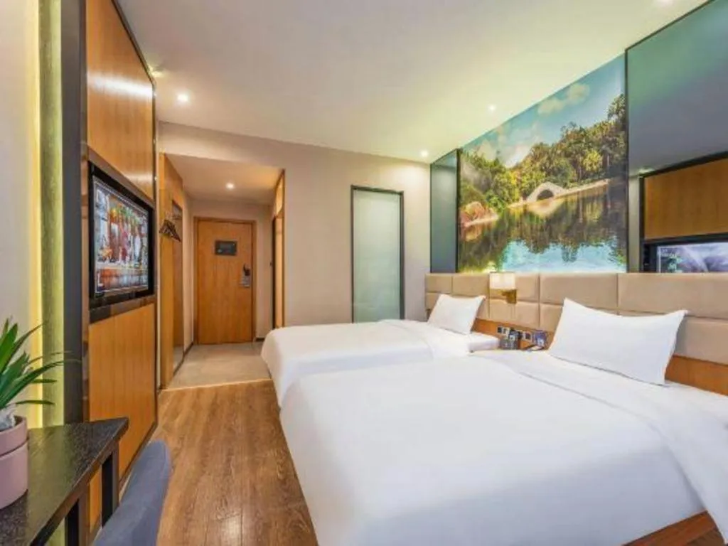 Bed in Chonpines Hotel North Xiamen Station Jimei University