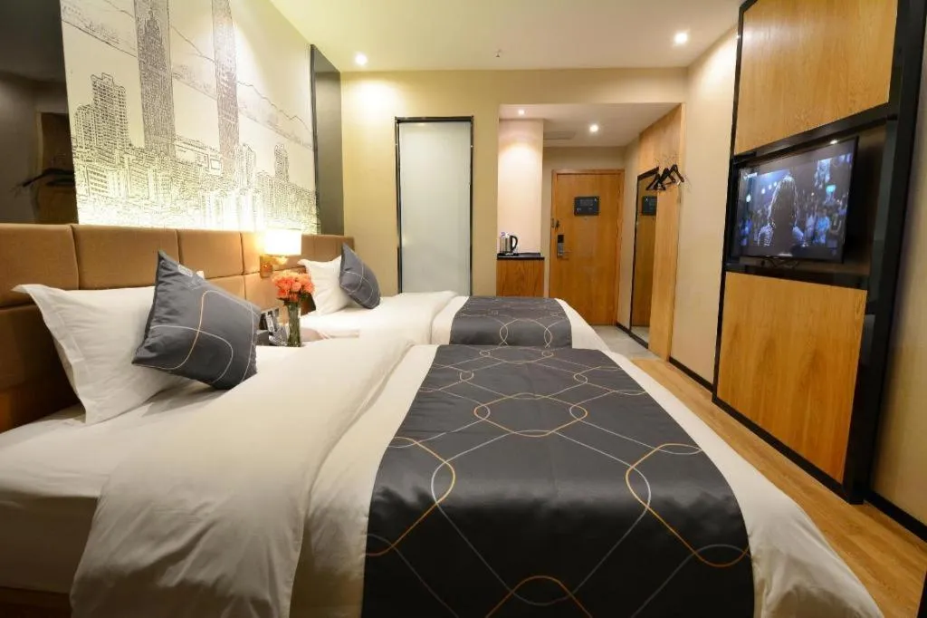 Bed in Chonpines Hotel North Xiamen Station Jimei University