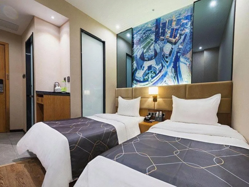 Bed in Chonpines Hotel North Xiamen Station Jimei University