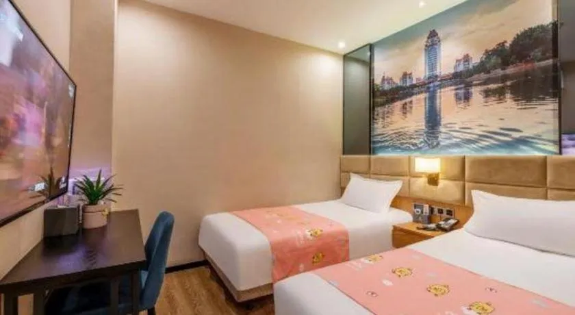 Bed in Chonpines Hotel North Xiamen Station Jimei University