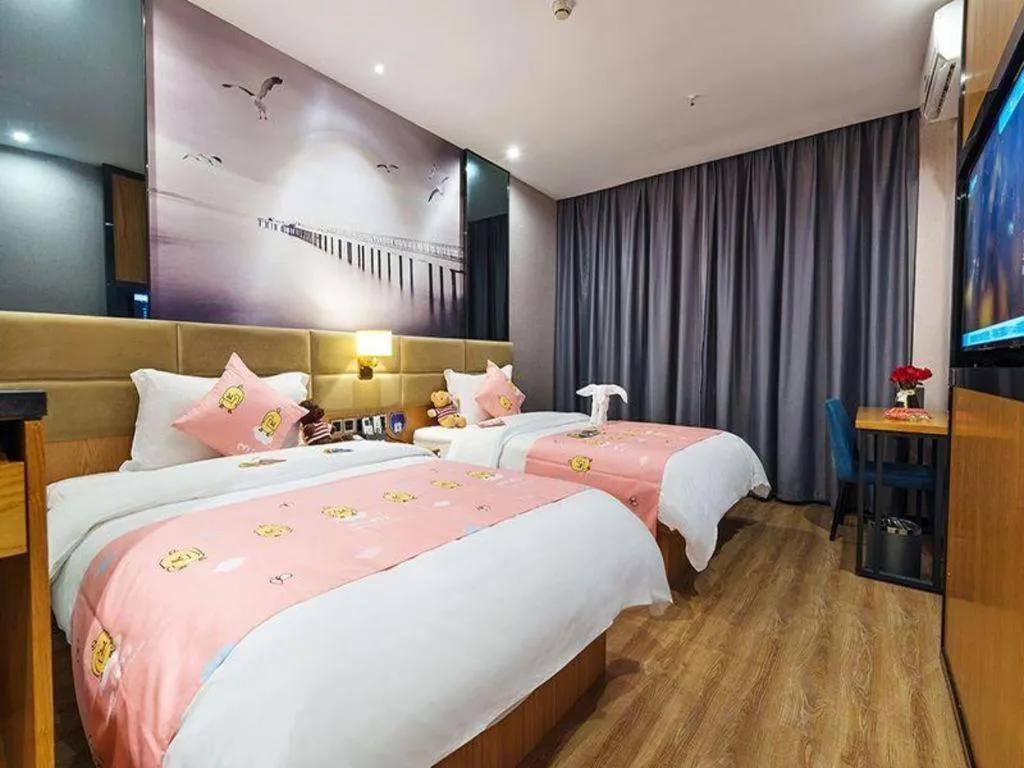Bed in Chonpines Hotel North Xiamen Station Jimei University