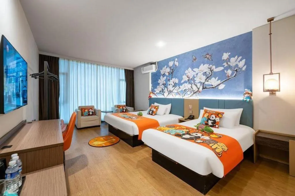 Bed in Magnotel Hotel Shanghai Railway Station Magnolia Plaza