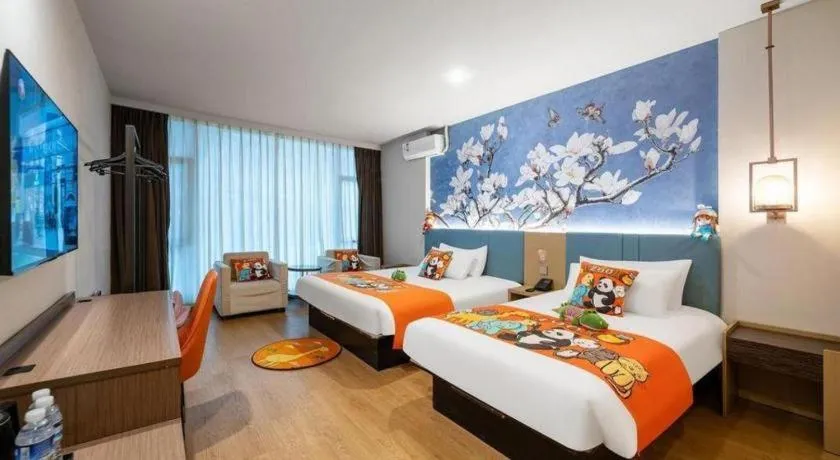 Bed in Magnotel Hotel Shanghai Railway Station Magnolia Plaza