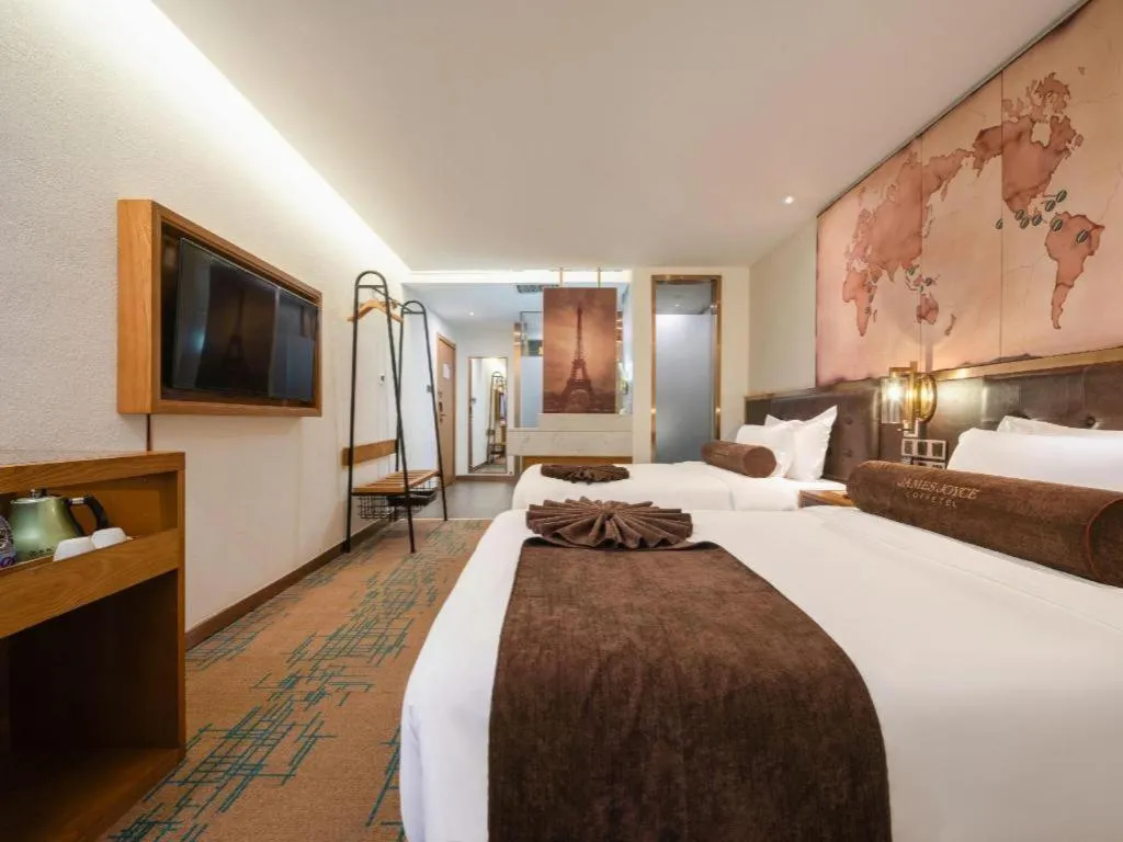 Bed in James Joyce Coffetel·Shenyang North Railway Station Shifu Square