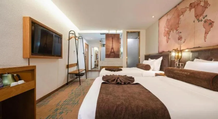 Bed in James Joyce Coffetel·Shenyang North Railway Station Shifu Square