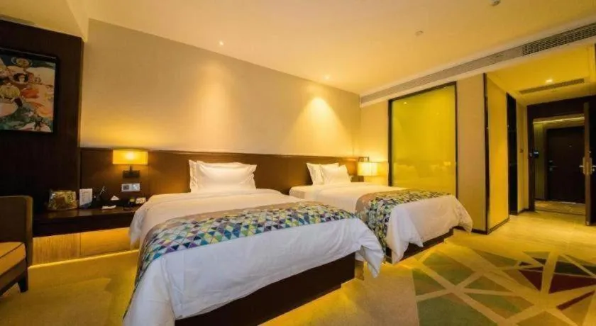 Bed in ZMAX Hotel Guangzhou Luogang Science City Shenzhou Road Metro Station