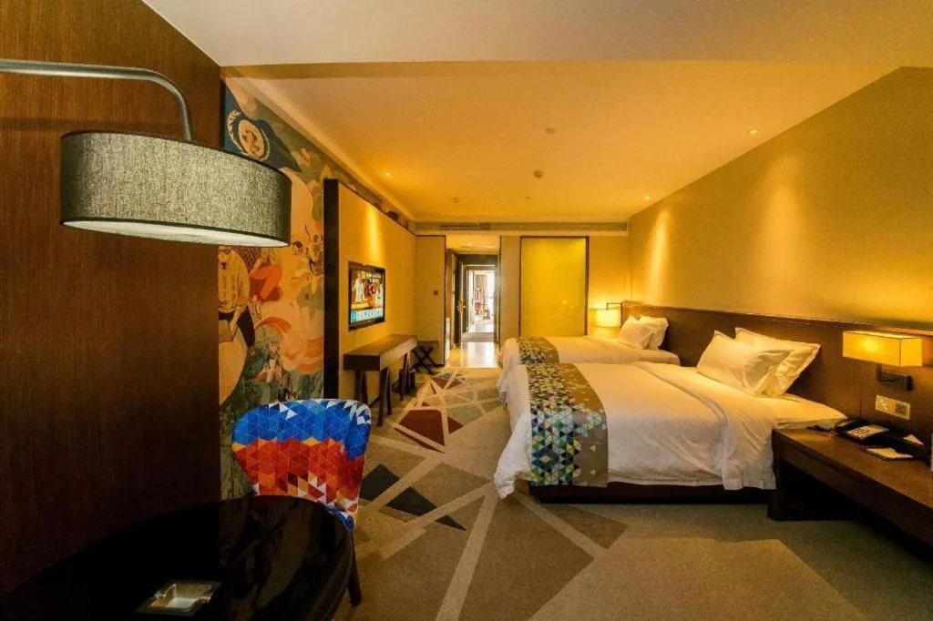 Bed in ZMAX Hotel Guangzhou Luogang Science City Shenzhou Road Metro Station