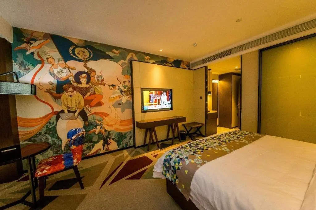 Bed in ZMAX Hotel Guangzhou Luogang Science City Shenzhou Road Metro Station