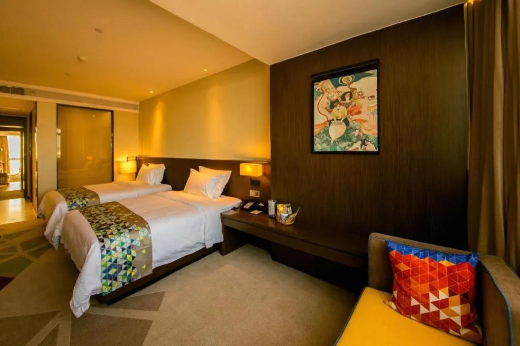 Bed in ZMAX Hotel Guangzhou Luogang Science City Shenzhou Road Metro Station