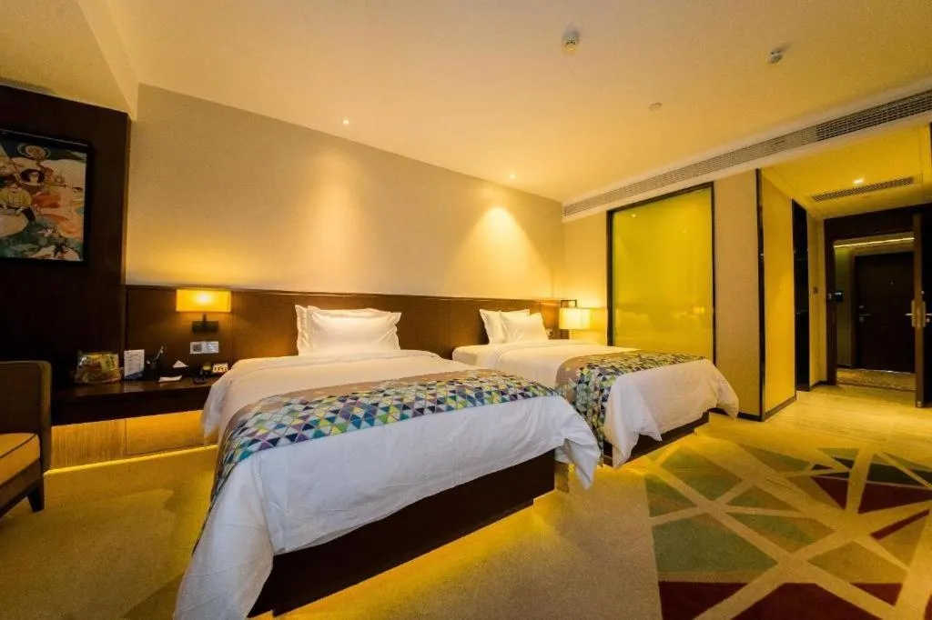 Bed in ZMAX Hotel Guangzhou Luogang Science City Shenzhou Road Metro Station