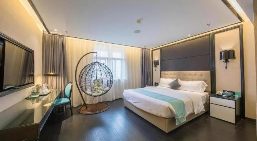 Bed in Xana Hotelle·Nanchang Bayi Square Metro Station