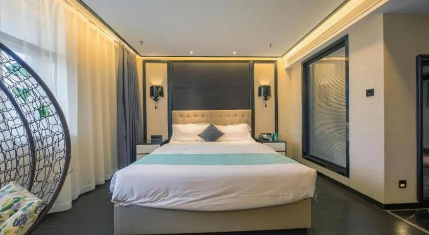 Bed in Xana Hotelle·Nanchang Bayi Square Metro Station