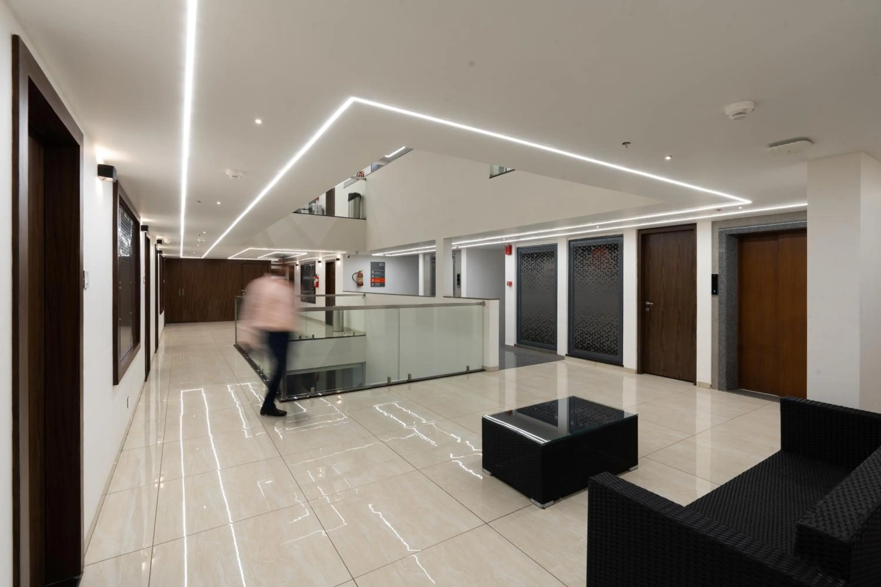 Seating area in The Living Hub Business Hotel, Kolhapur