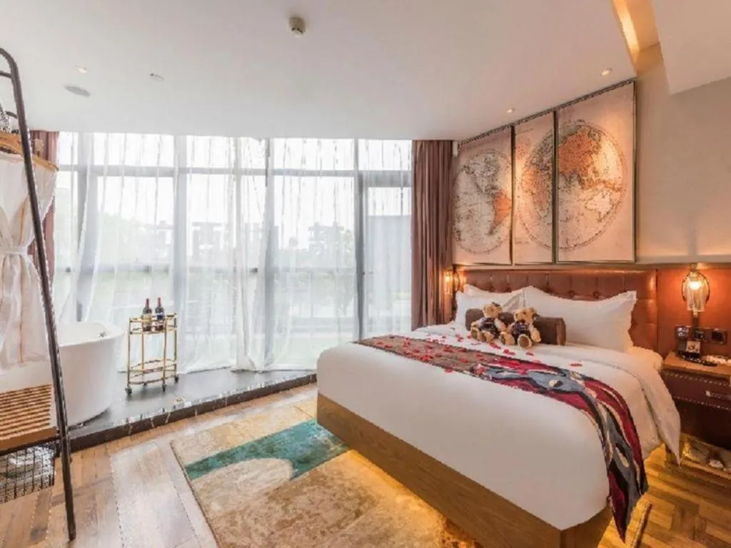 Bed in James Joyce Coffetel·Beijing Yizhuang Development Zone Dazu Square Tongji Road