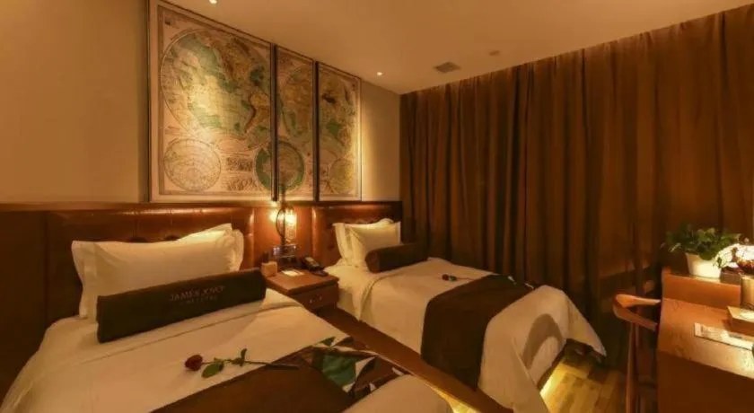 Bed in James Joyce Coffetel·Beijing Yizhuang Development Zone Dazu Square Tongji Road