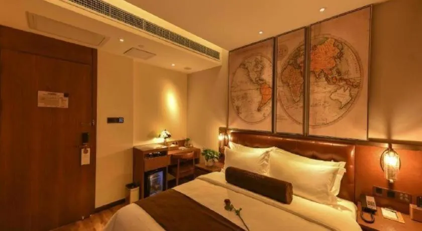 Bed in James Joyce Coffetel·Beijing Yizhuang Development Zone Dazu Square Tongji Road