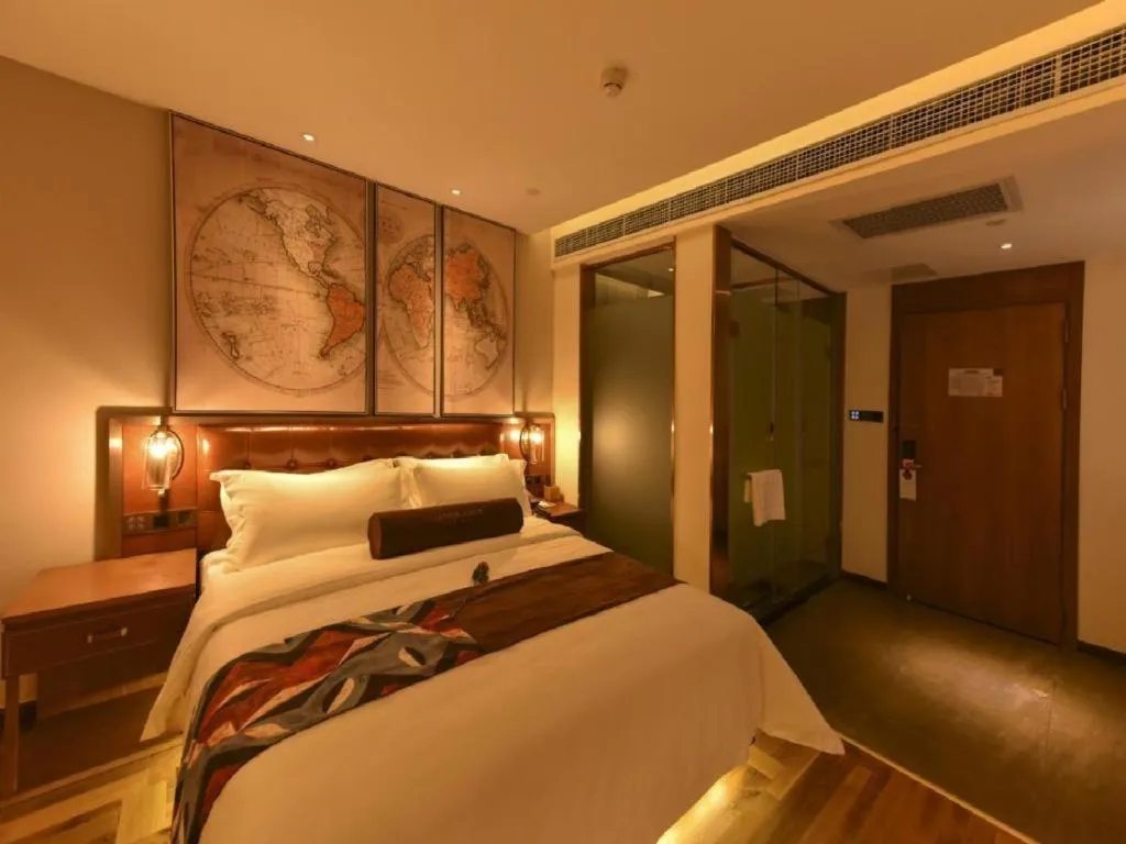 Bed in James Joyce Coffetel·Beijing Yizhuang Development Zone Dazu Square Tongji Road