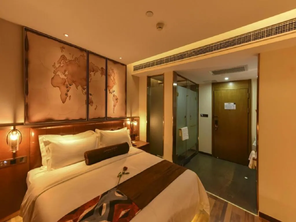 Bed in James Joyce Coffetel·Beijing Yizhuang Development Zone Dazu Square Tongji Road